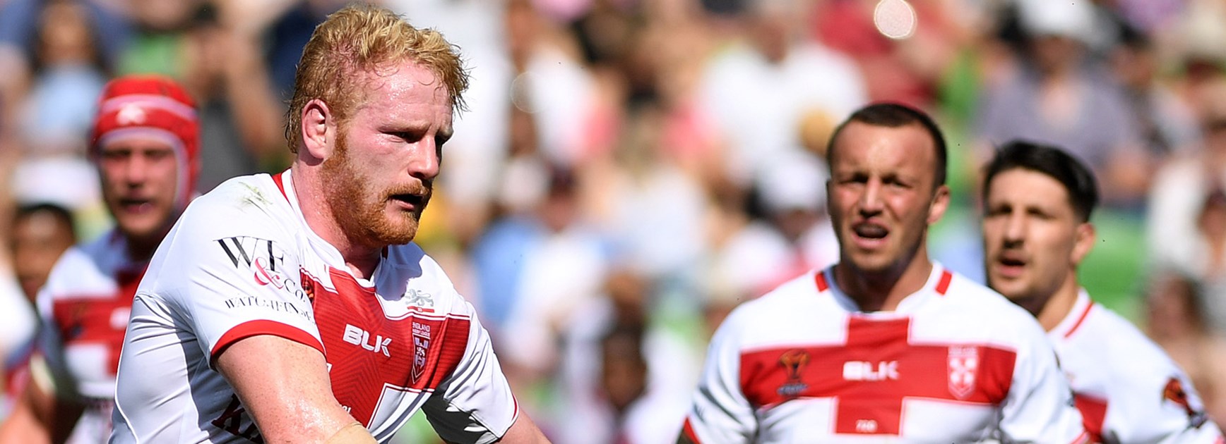 England's James Graham playing against PNG in the World Cup.
