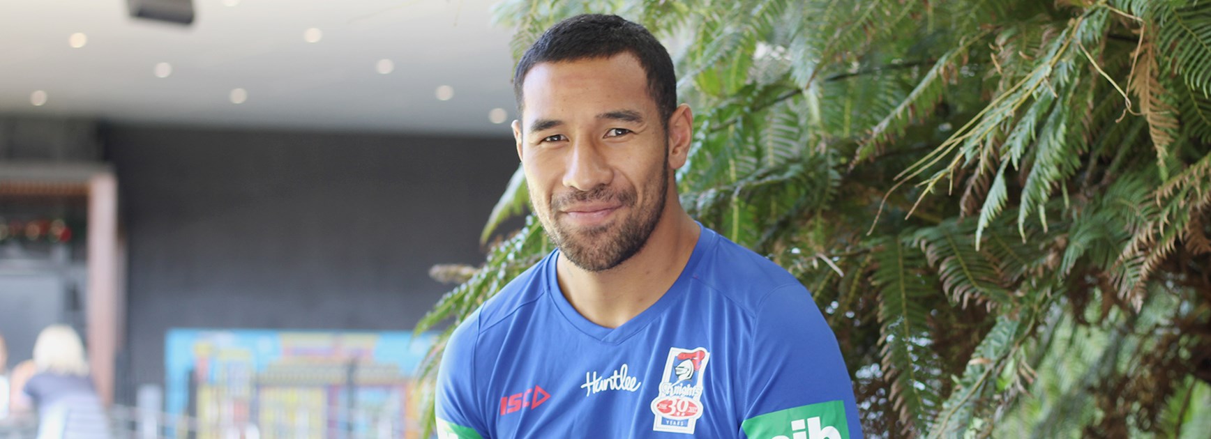 Tautau Moga in his first week at Knights training.