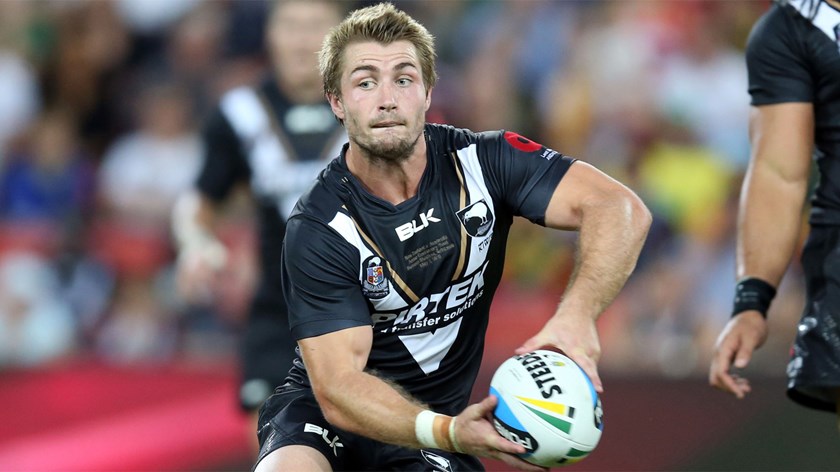 Kieran Foran in action for New Zealand in 2015.