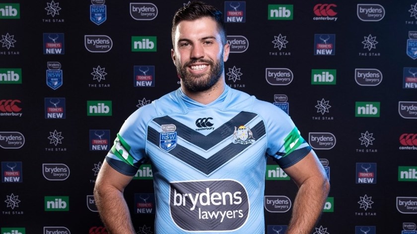 NSW fullback James Tedesco in the new Blues jersey for 2018.