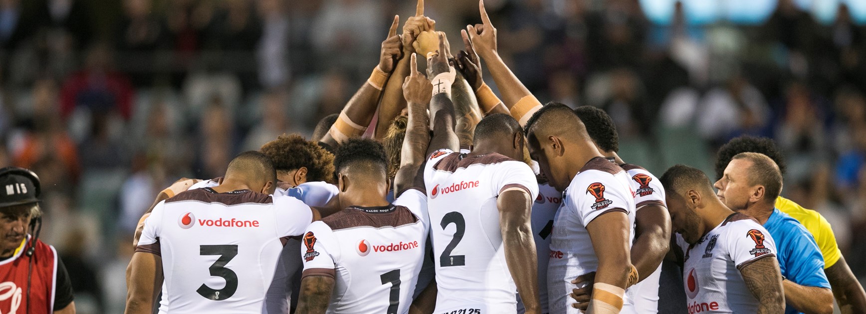 Fiji players during the 2017 World Cup.