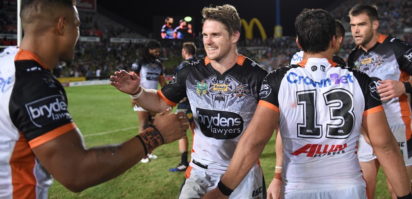 Wests Tigers second-rower Chris Lawrence.