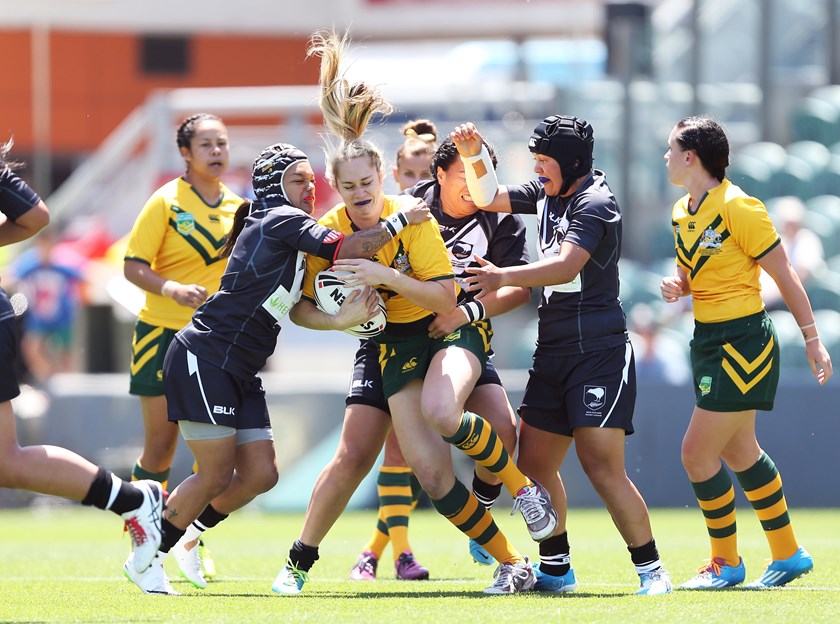 Kezie Apps in action for the Jillaroos.