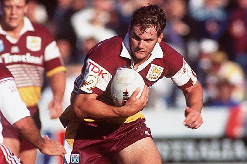 Peter Ryan in action for the Broncos in the 1990s.