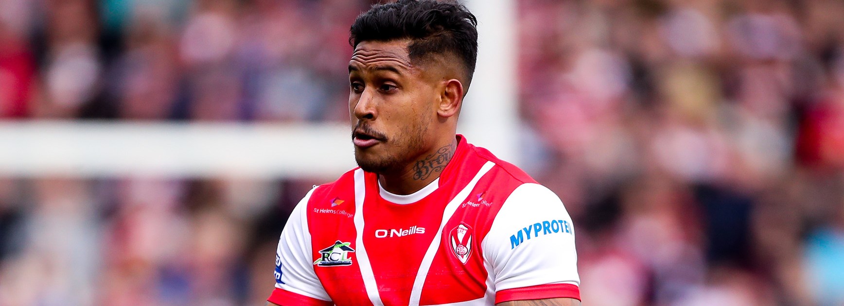 Ben Barba in action for St Helens.