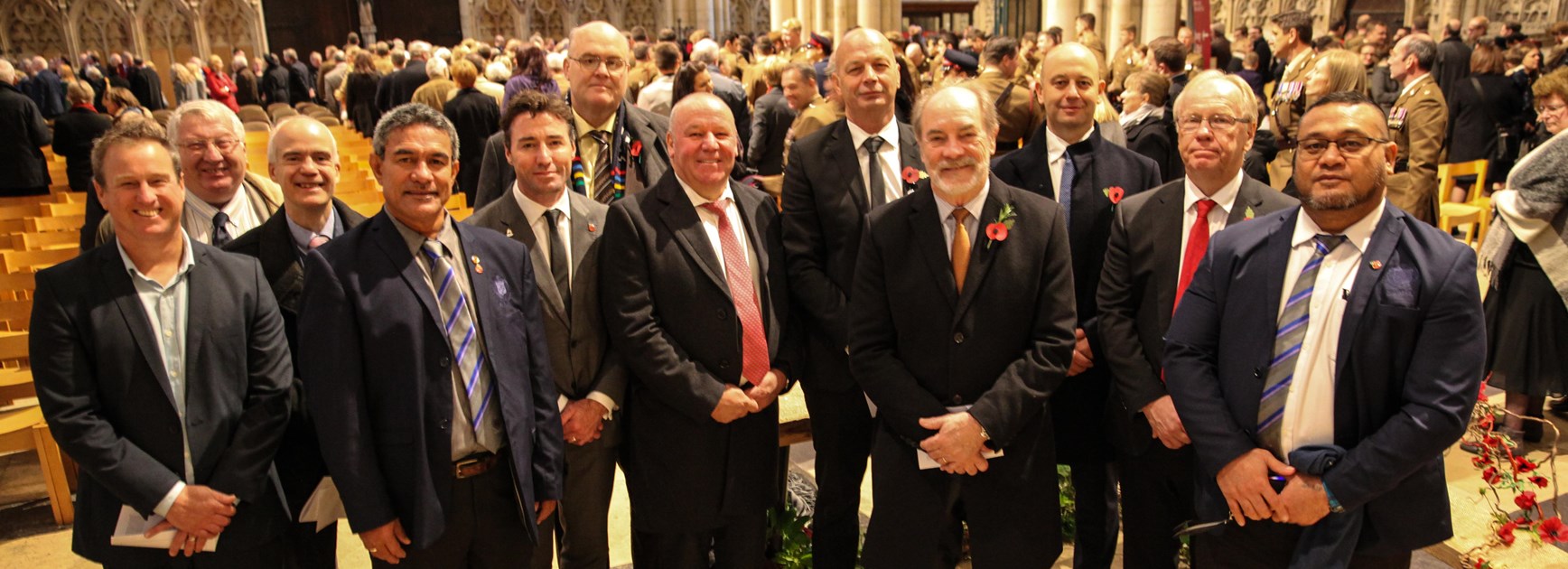 Greenberg and Beattie pay respects at UK Armistice Day service