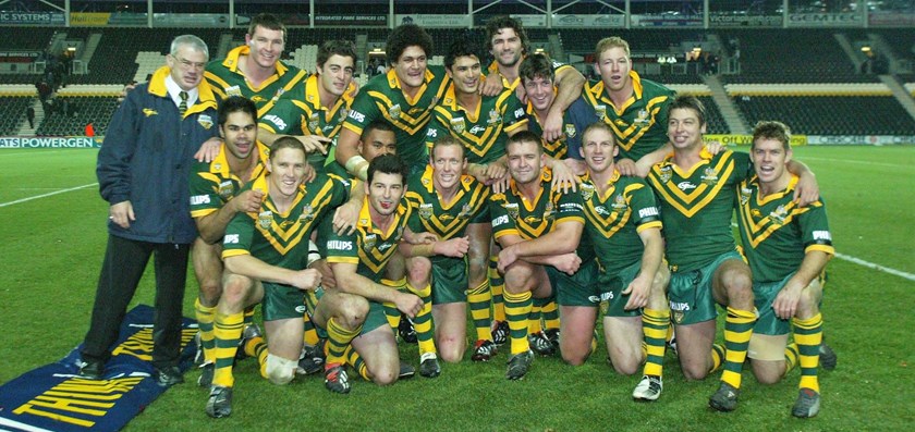 The victorious Kangaroos team in 2003.