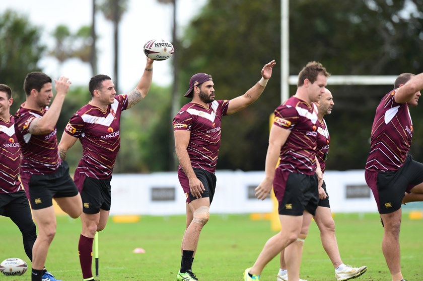 Maroons stalwarts Darius Boyd and Greg Inglis.