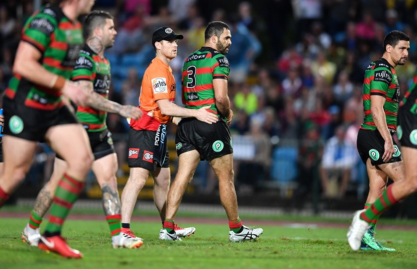 Greg Inglis broke his thumb against the Cowboys in round 16.