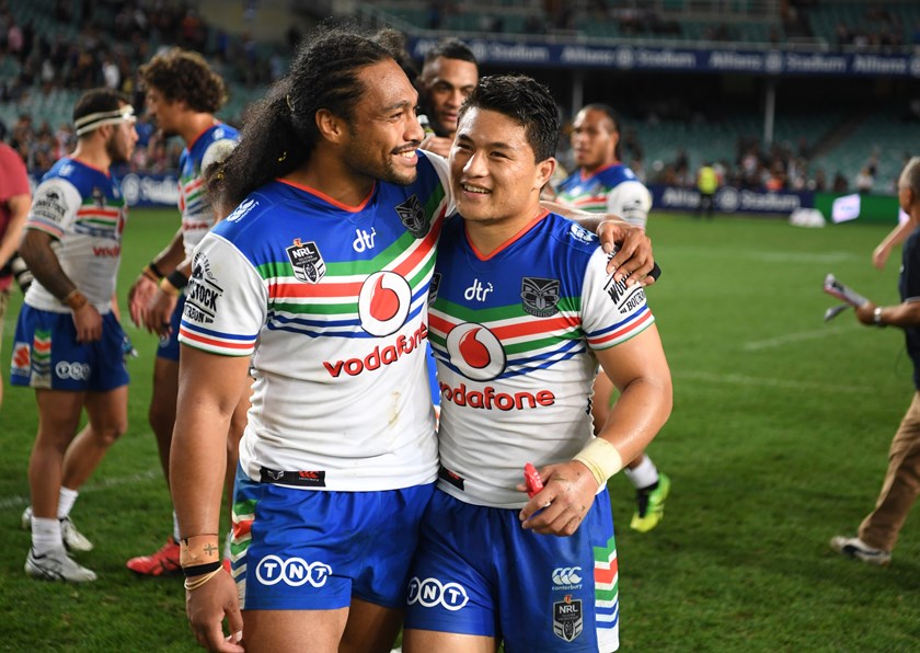 Warriors duo Bunty Afoa and Mason Lino.