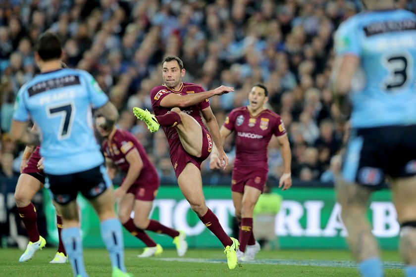 Cameron Smith in action during his final Origin series in 2017.