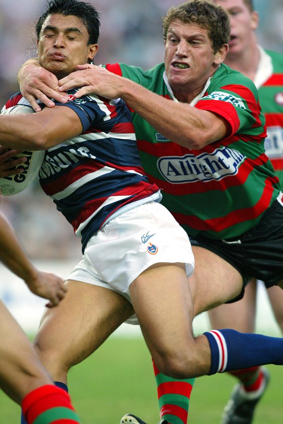 Craig Wing playing for the Roosters.