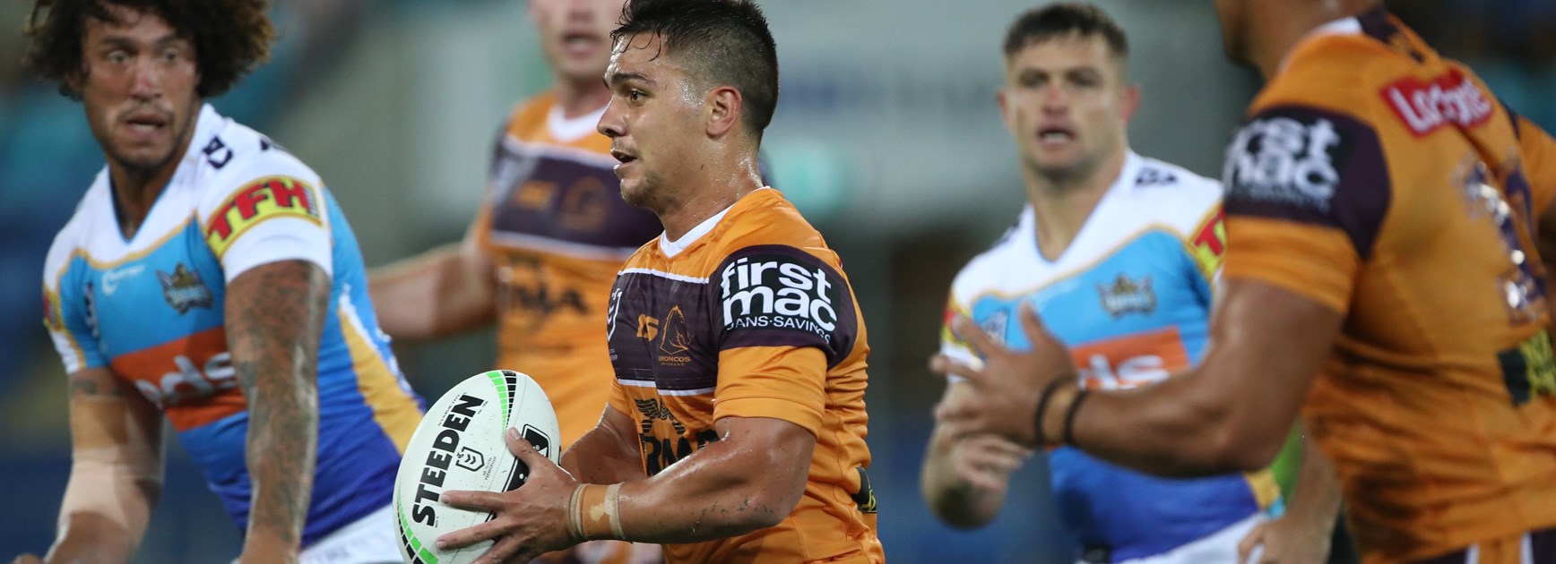Brisbane halfback Kodi Nikorima.