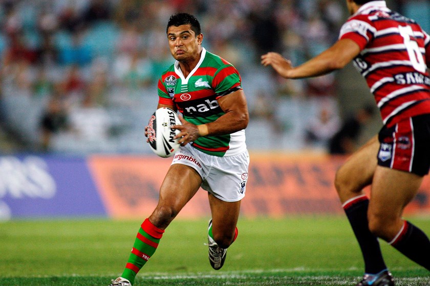 Craig Wing playing for South Sydney against the Roosters.