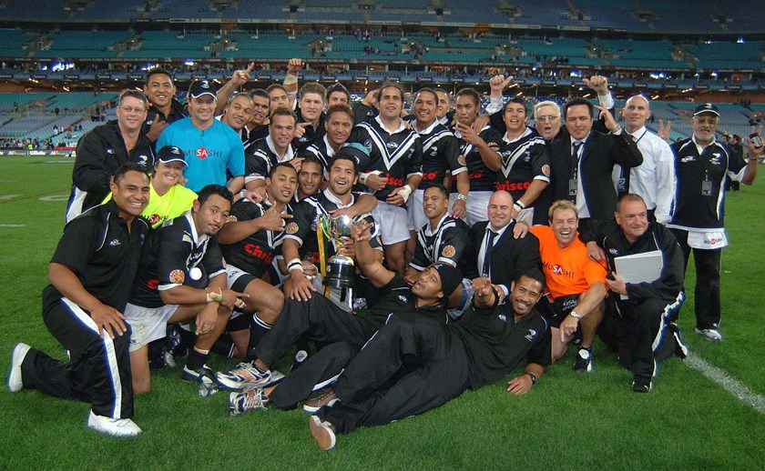 How sweet it is! The Kiwis celebrate in 2005.