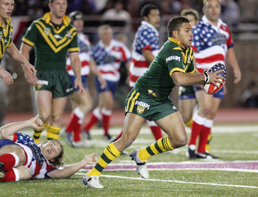 Matt Bowen in action for Australia.