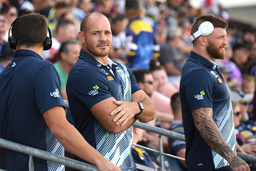 Cowboys forwards Matt Scott and Josh McGuire.