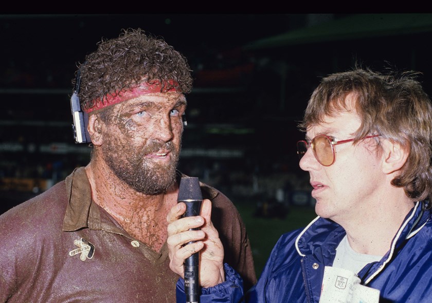 Greg Dowling is interviewed at the SCG after scoring his famous try in 1984.