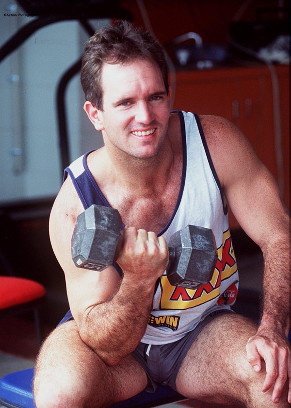 Adrian Vowles in the gym during his Cowboys days.