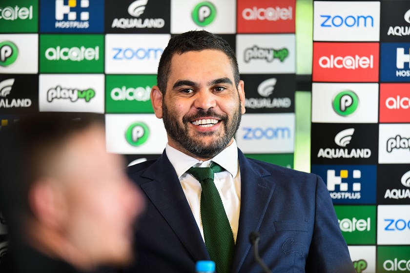 Greg Inglis at his retirement media conference.