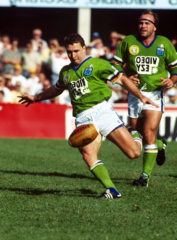 Canberra coach Ricky Stuart in his playing days with the Raiders.