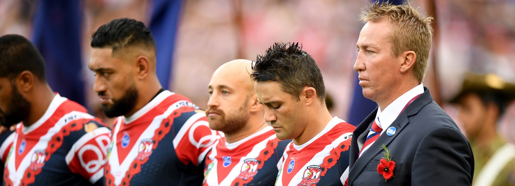 Trent Robinson and the Roosters at Anzac Day