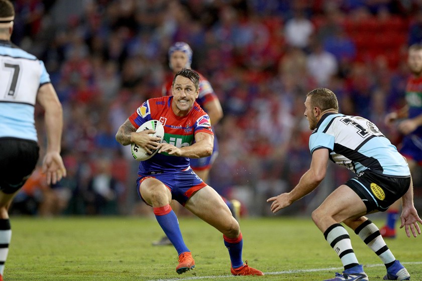 Knights halfback Mitchell Pearce.