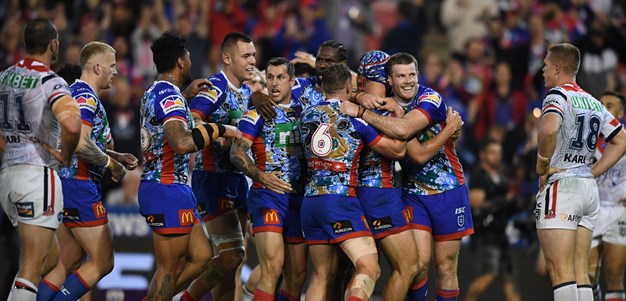 Ponga and Pearce strike as Knights stun Roosters
