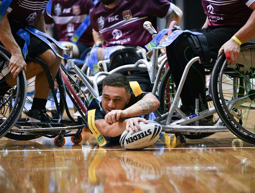 Action from the Wheelchair State of Origin match.