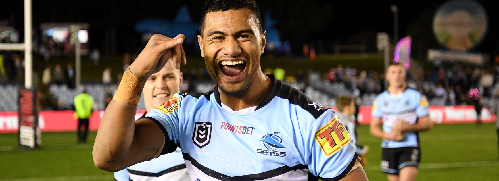 Sharks winger Ronaldo Mulitalo.