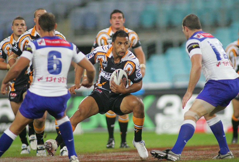 Paul Whatuira during his Wests Tigers days.