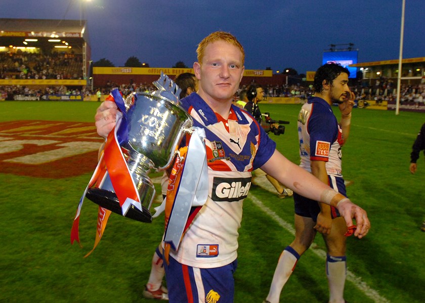 James Graham celebrates a win for Great Britain.