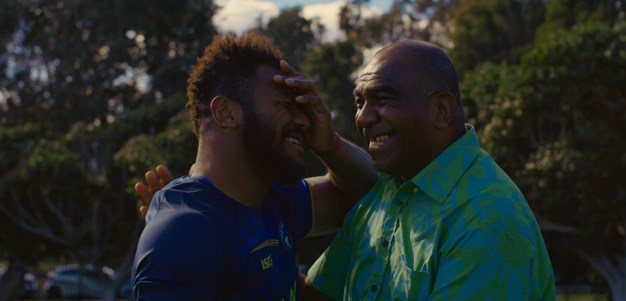 Dad's first journey from Fiji makes Maika's day