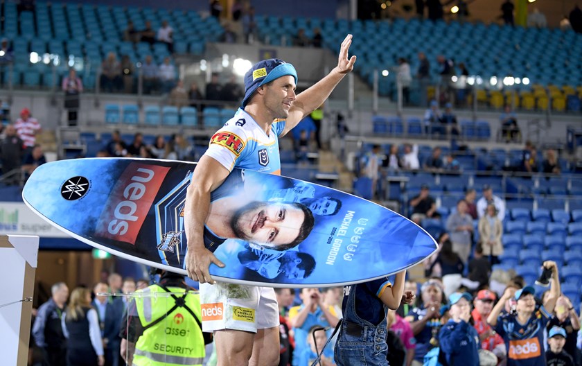 Titans fullback Michael Gordon.