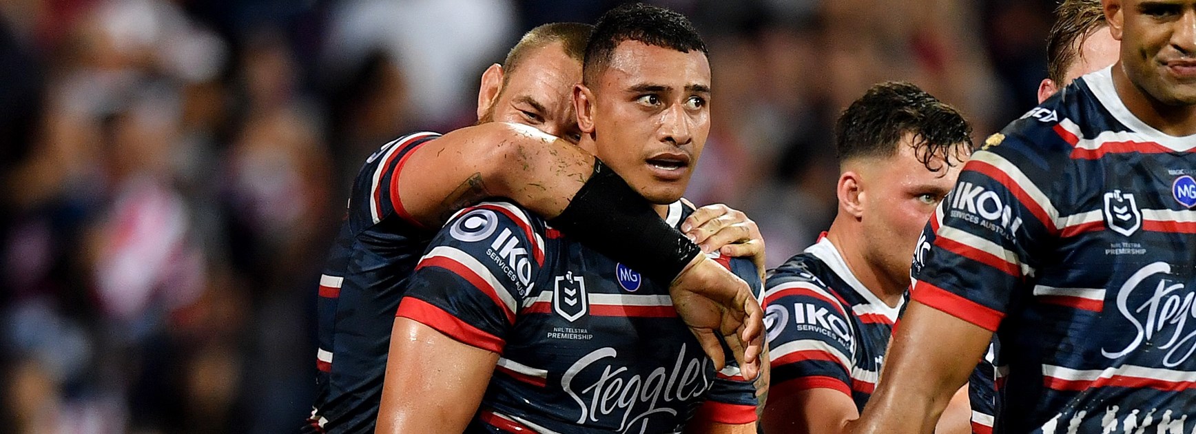 Roosters prop Siosiua Taukeiaho.