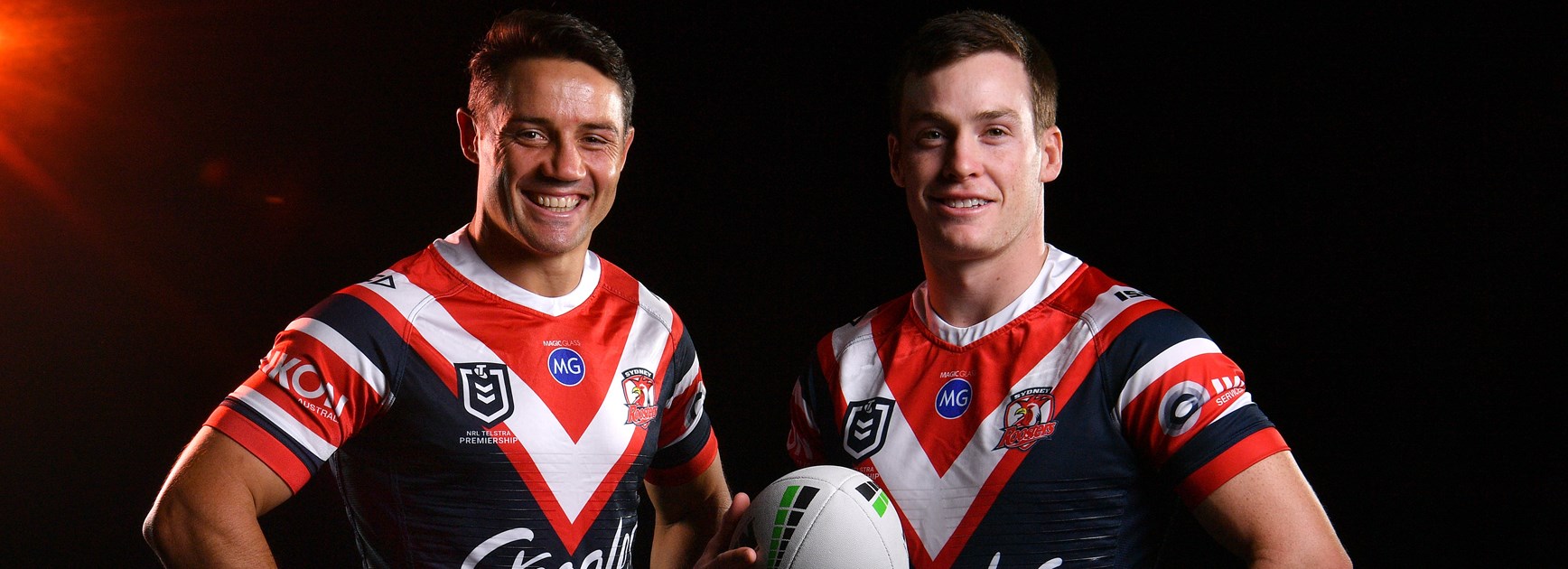Roosters playmakers Cooper Cronk and Luke Keary.