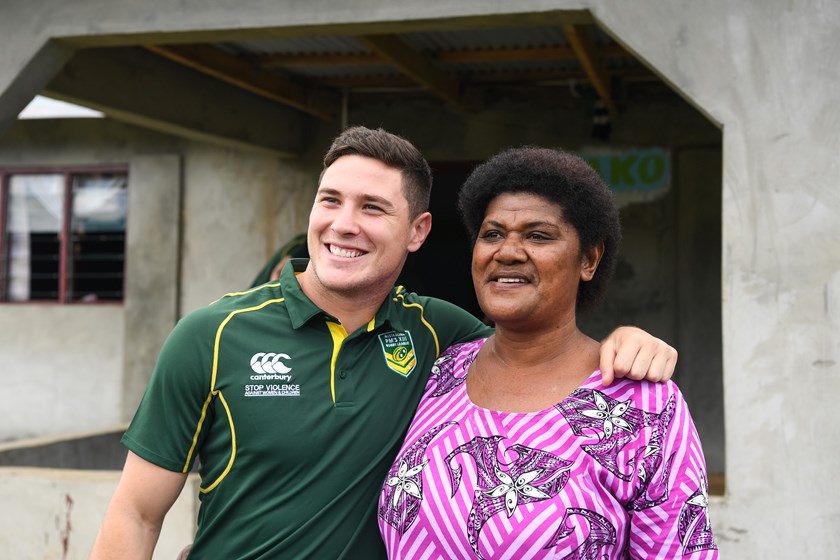 Mitchell Moses meets Maika Sivo's mum Mere in the village of Momi.