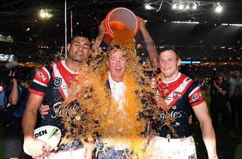 Trent Robinson after the 2019 grand final win.