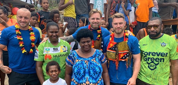Raiders lead Lions' moving tribute for fallen PNG teammate