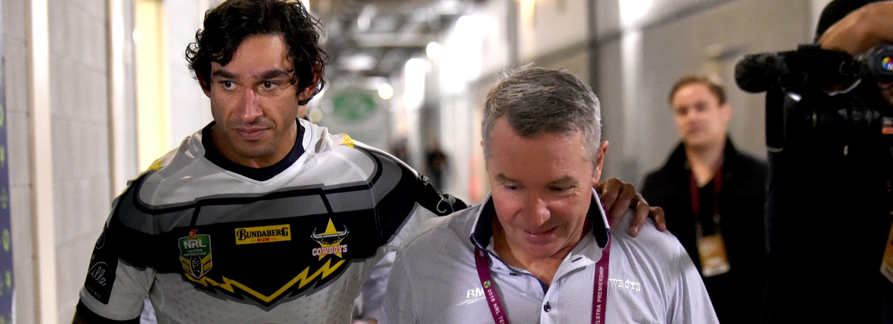 Johnathan Thurston and Paul Green in 2018.