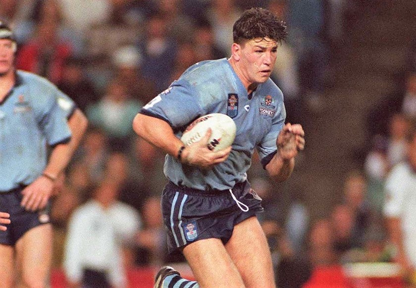 NSW prop Mark Carroll during the 1995 State of Origin series.