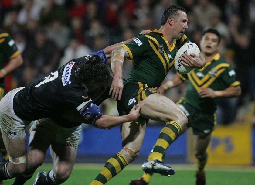 Centre and five-eighth Shaun Timmins had a perfect record with the Kangaroos.