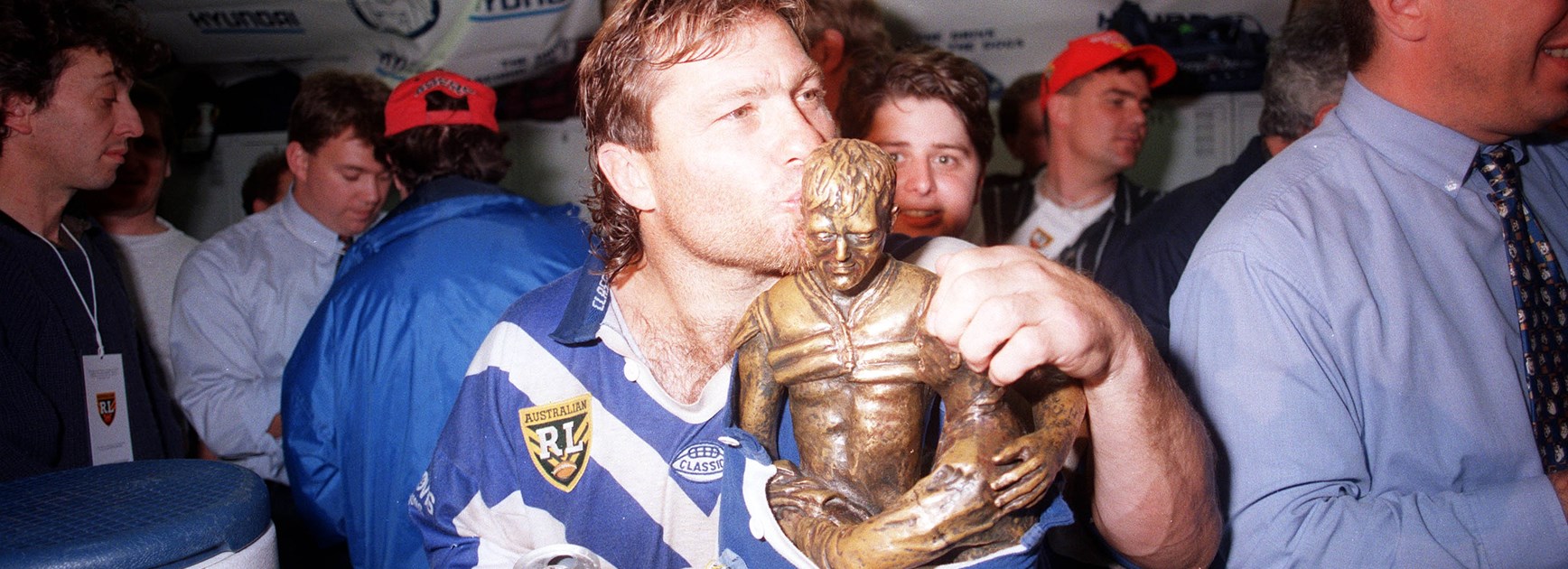 Terry Lamb after the 1995 grand final.