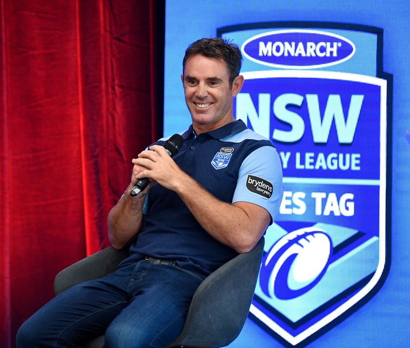 Blues coach Brad Fittler at the NSWRL launch.