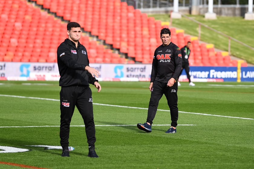 Nathan Cleary and Trent Barrett.