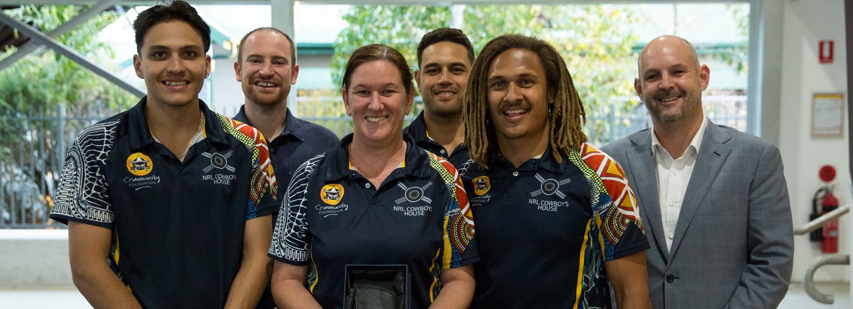 NRL head of government relations Jaymes Boland-Rudder (second left).