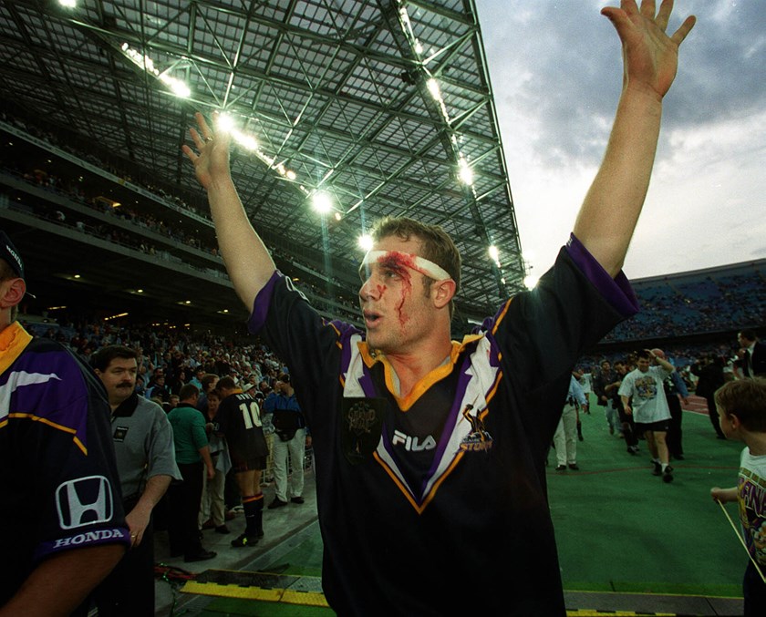Robbie Ross after the 1999 grand final.