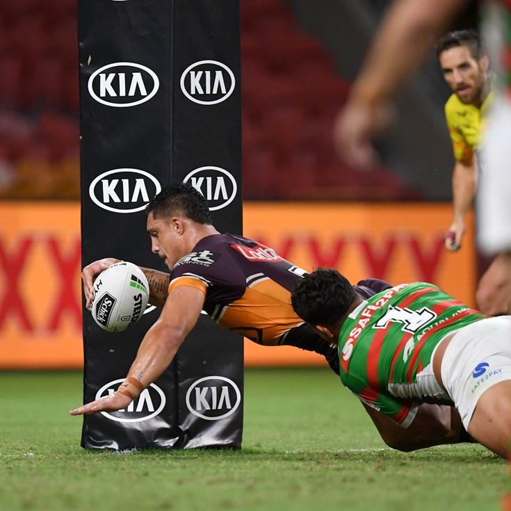 Broncos ride Staggs hat-trick to victory over Rabbitohs
