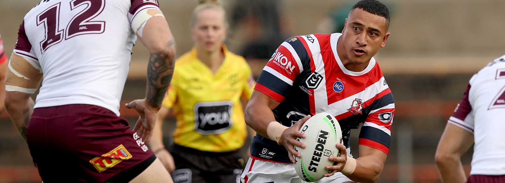 Roosters prop Siosiua Taukeiaho.