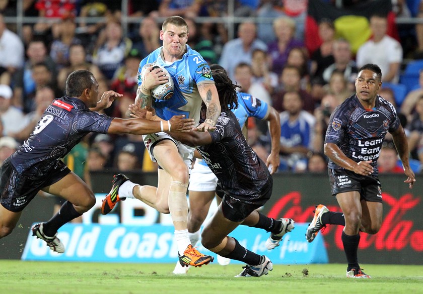 Josh Dugan tries to make a break during the 2012 All Stars game.